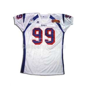  White No. 99 Game Used Auburn Russell Football Jersey 