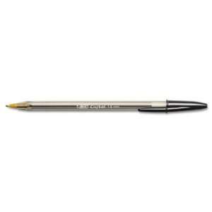  Bic MSB11BK Cristal Ballpoint Stick Pen, Black Ink, Bold 