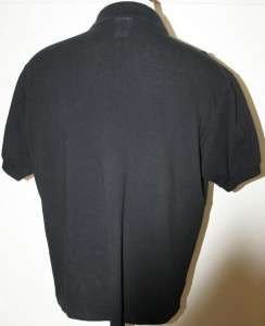 LACOSTE Mens Sz 7 Polo Shirt XL Black Short Sleeves Cotton Crocodile 