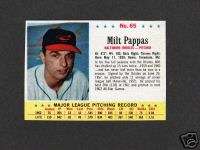 1963 POST #65 Milt Pappas ORIOLES Ex  Mint +  
