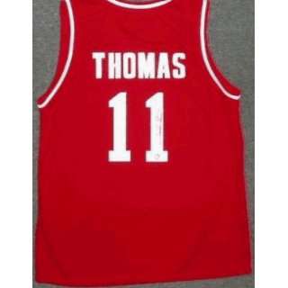  Isiah Thomas Signed Indiana University Throwback Red 