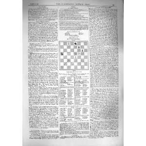   THIRTEEN PAGES CHESS MOVES ILLUSTRATED LONDON NEWS