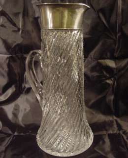 Tiffany & Co Sterling Silver and American Brilliant Cut Glass Claret 