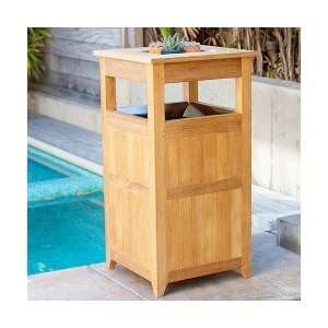 18167 Palazzo III Teak Garbage Receptacle  Kitchen 