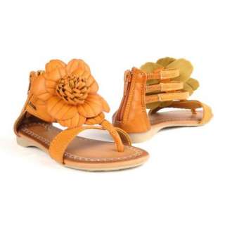   Strap Flat Thong Sandals Tan Size 9 4 / kids t strap shoes  