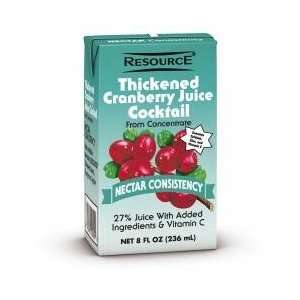  Nestle Resource Thickened Beverage Cranberry Nectar 8 oz 