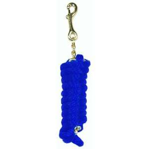   Rope Lead with 24 Chain, Blue, 5/8 Thick x 8 Long