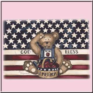 Salute God Bless America USA US Flag Teddy Bear S 4X,5X  