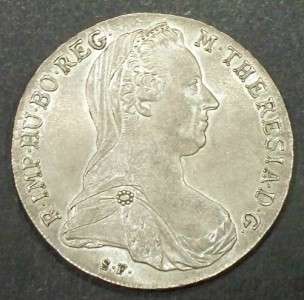 AUSTRIA MARIA THERESA 1780 THALER SILVER  