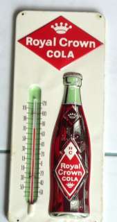   Embossed Bottle Royal Crown, RC, Thermometer, All Original  