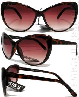Oversized Large Cat Eye Sunglasses Vintage Style Tortoise Brown K397 