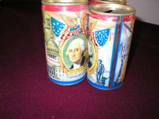 Falstaff Brewing, George Washington, Beer Cans   (6)  