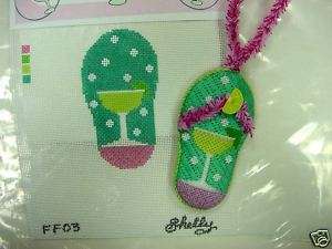 MARGARITA FLIP FLOP Hand Painted by Shelly Tribbey  