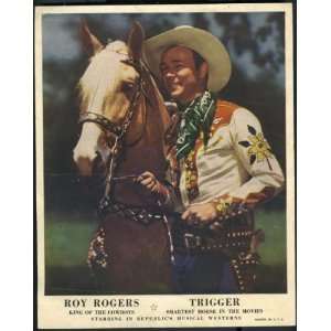 Vintage Roy Rogers Theater PlayBill Promotional Handout 