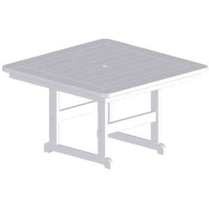  Polywood Commercial Collection Park Square Table Patio, Lawn & Garden