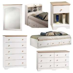  South Shore Furniture 6 Piece Room Collection  Pure White 