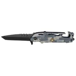  3 Spring Loaded Marines Helicopter Folding Knife   Camo 