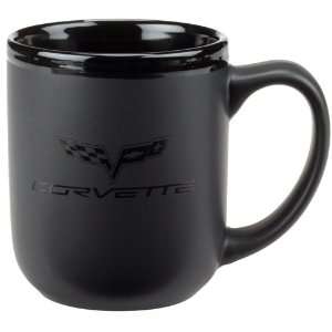  C6 Corvette Matte Black Ceramic Coffee Mug Automotive