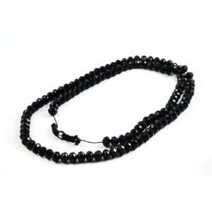  NEW ALL BLACK Disco Ball Macrame Necklace 10mm Jewelry