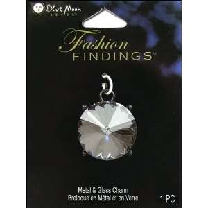   Findings   Metal Jewelry Charm   Glass Drop   Black Arts, Crafts