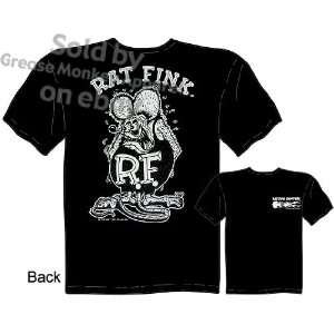  SIZE XL Rat Fink Shirts White On Black Rat Fink T Shirt Ed 