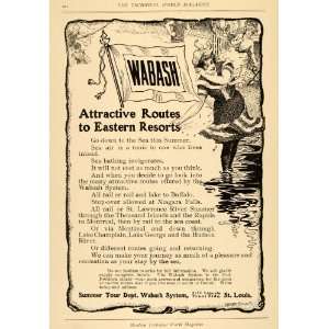  1906 Ad Summer Tour Wabash Sea Niagara Falls River Lady 