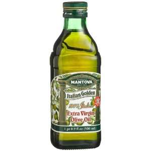 Mantova Golden Italian Extra Virgin Olive Oil, 16.9 Ounce Bottles 