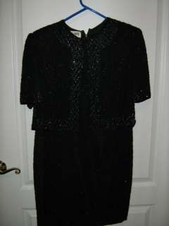   by J. L., Petite Large. Little black dress, Beaded, Attached Jacket