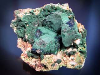 Lb Malachite pseudo morph after Azurite, Tsumeb  