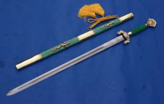   Sword Handmade Damascus steel blade pearl skin scabbard chinese sword