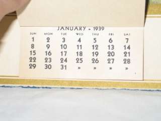 1939 Medowsweet Dairies Inc. Dionne Quintuplets Calendar T21  