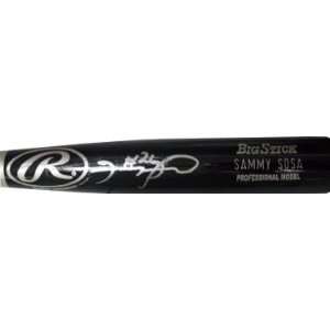   Sammy Sosa signed Big Stick Engraved Bat minor blem