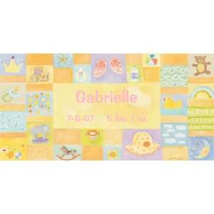  Oopsy daisy Personalized Baby Girl Wall Art 24X12