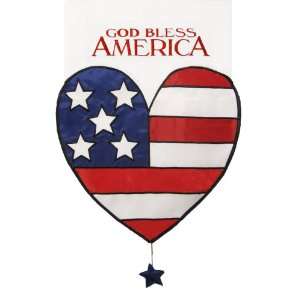 Garden Flag God Bless America Large Heart Shaped Flag 