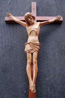 Hand Carved Wood Crucifix (56 Cross w/Corpus) cross#2  