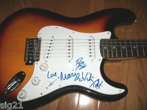 Mumford & Sons IP Signed Autograph Electric Guitar PSA  