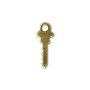  17x6mm Brass Key for Heart Quote Charm 17x6.5mm Arts 