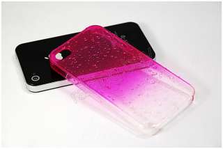   Dripping raindrop Hard Back Case Cover for iPhone 4 4G 4S Hot Pink