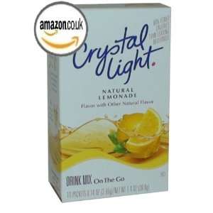 Crystal Light On The Go Natural Lemonade Drink Mix, 10 ct