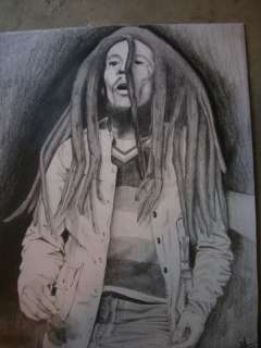 Original Bob Marley Pencil Drawing  