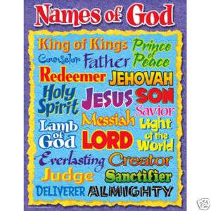 NAMES OF GOD Christian Trend Poster Chart NEW  