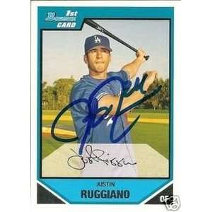  Tampa Bay Rays Justin Ruggiano Signed 2007 Bowman Card 