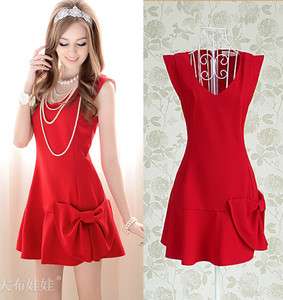 BEST SELLING 2012 NEW ARRIVAL FASHION VNECK BIG bowknot sleeveless 
