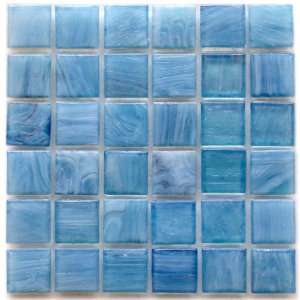   Recycled Glass Blue Mosaic Tile Kitchen, Bathroom Backsplash Tiling
