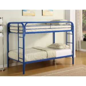  Coaster Fordham Twin/Twin Bunk Bed in Blue Metal