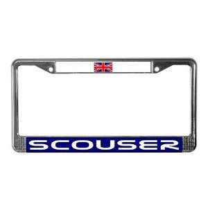 Scouser in Blue Union jack License Plate Frame by 