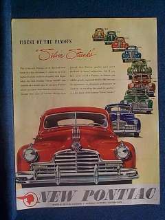 1946 Pontiac Silver Streak Ad ~10 Yrs of Silver Streaks  