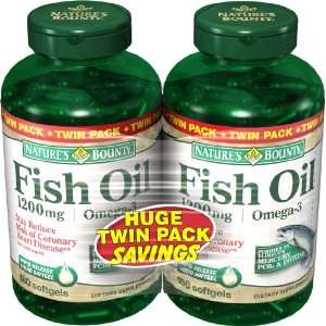  Natures Bounty Fish Oil 1200mg Omega 3 & 6, 360 
