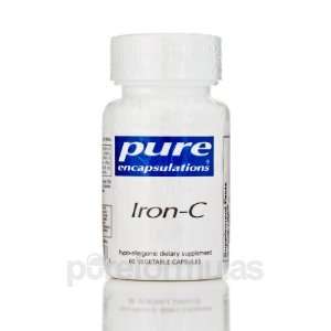  Pure Encapsulations Iron C 60 Vegetable Capsules Health 