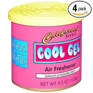 California Scents Cool Gel, Shasta Strawberry, 4.5 Ounce Cans (Pack of 